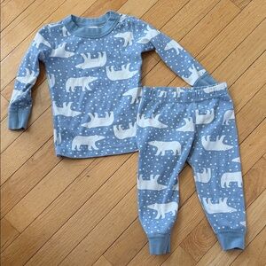 Hanna Andersson Blue Polar Bear Kids Pajamas 2T